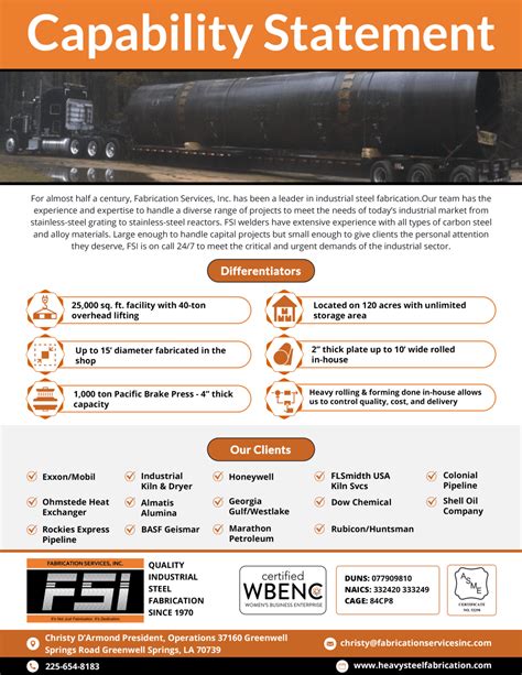 metal fabrication capability statement|Williams Metal Fabrications: Capability Statement.